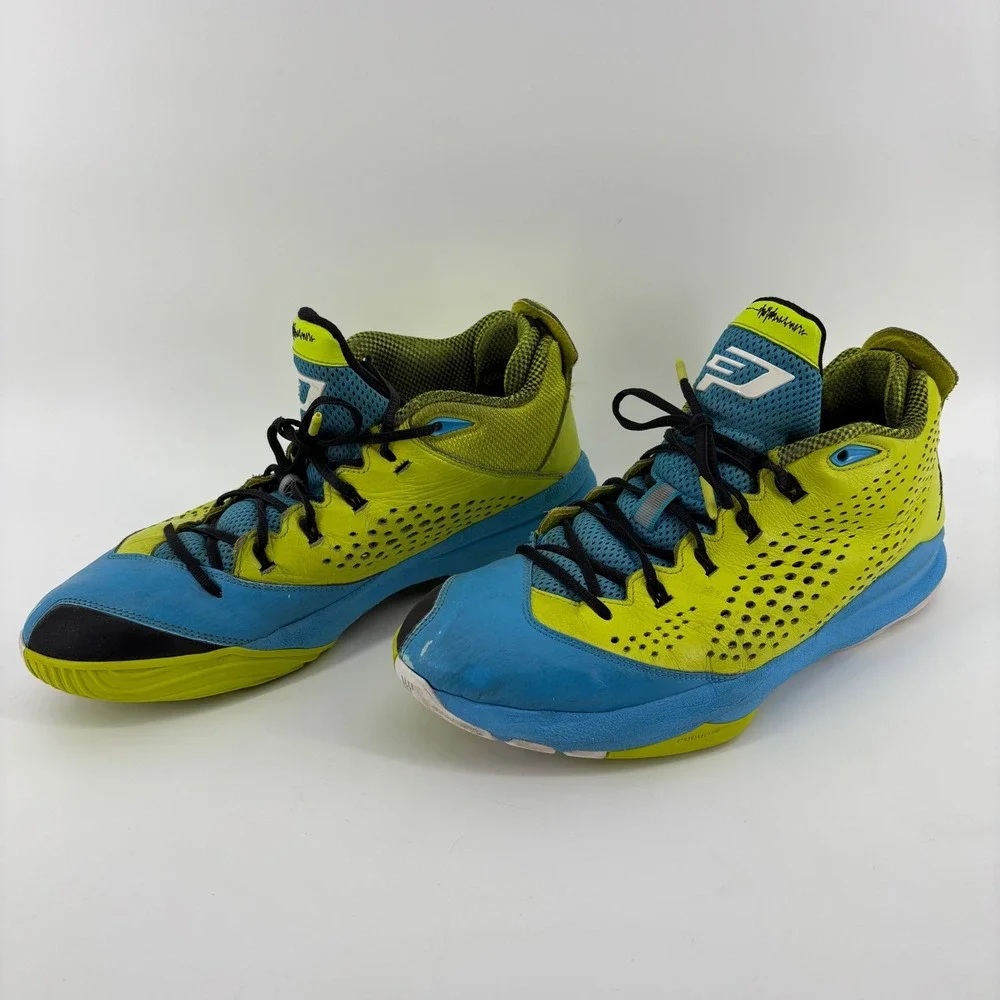 Good Jordan‎ CP3 VII AE Men Basketball Shoes 13 Blue Yellow Perforated Retro